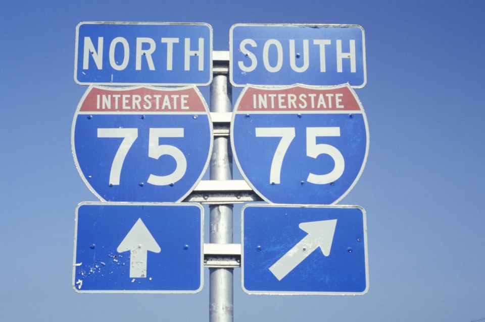 Sign,For,Interstate,75,North,And,South