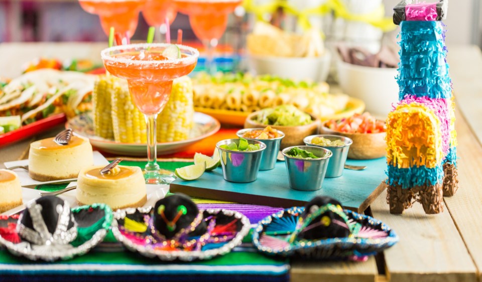 Fiesta,Party,Buffet,Table,With,Traditional,Mexican,Food.