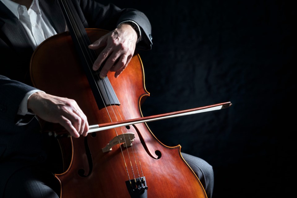 Cello,Player,Or,Cellist,Performing,In,An,Orchestra,Background,Isolated