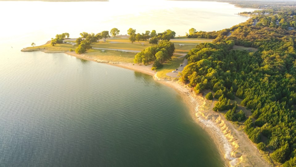 Scenic,Aerial,View,Northern,End,Of,Lake,Lavon,In,Princeton,