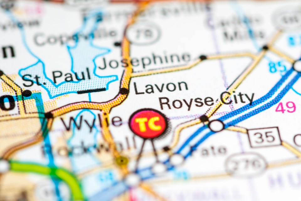 Lavon.,Texas.,Usa,On,A,Map