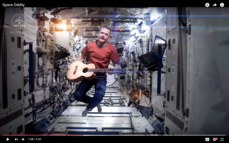 Chris Hadfield Space Oddity Video Screencap