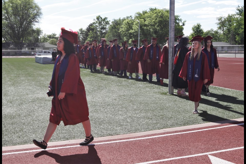 New Meridian High School celebrates its first graduates, the Class of 2022, on Friday, May 27, 2022 at Everly Montgomery Field.