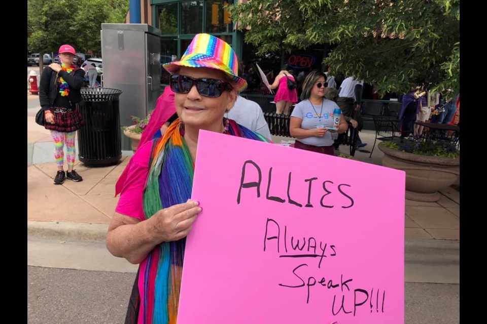 Clela Rorex in 2019 at Longmont, Colorado Pridefest.