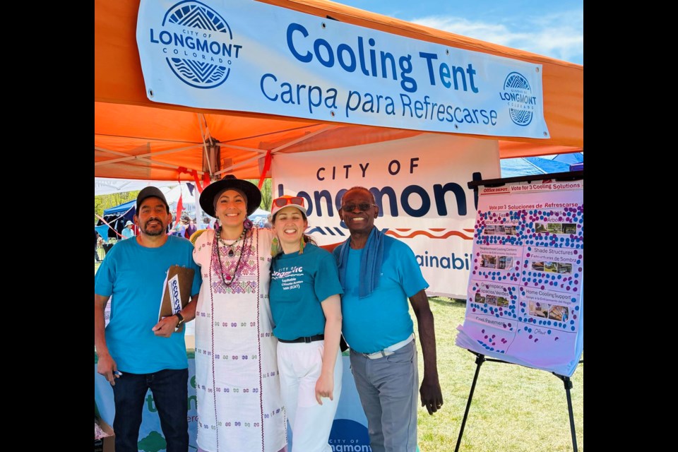 Longmont's new cooling tent, as seen at the Cinco de Mayo celebration in downtown Longmont on May 3, 2025.