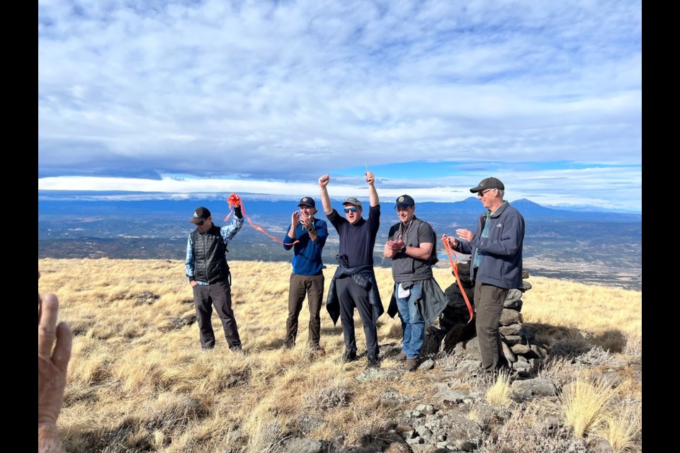 Governor Polis, DNR Director Dan Gibbs, CPW Director Jeff Davis and CPW staff open Fishers Peak Summit trail