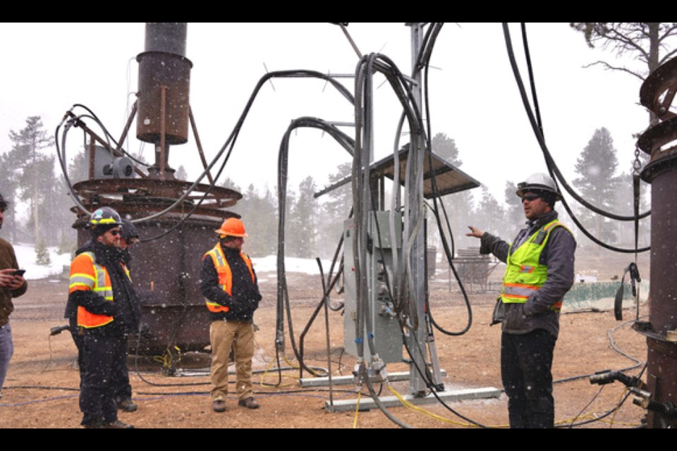 Biochar Now's mobile biochar technology during a demonstration in Nederland, Colorado                 