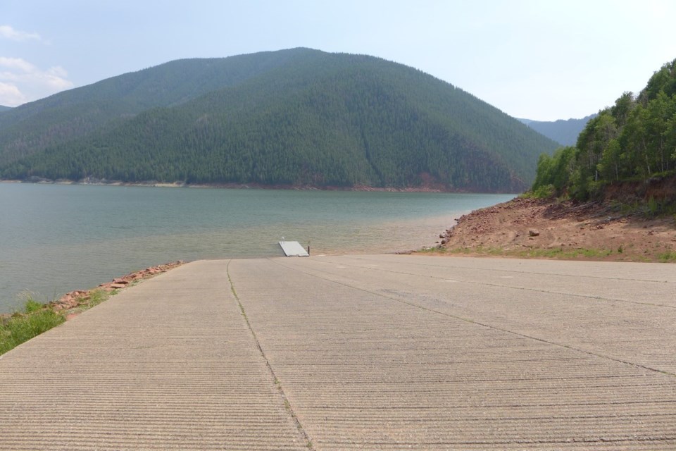 The boat ramp at Ruedi Reservoir allows motor boats to access the water. The Bureau of Reclamation is projecting that the reservoir will fall to 55,000 acre-feet this winter. Heather Sackett/Aspen Journalism

Aspen Journalism