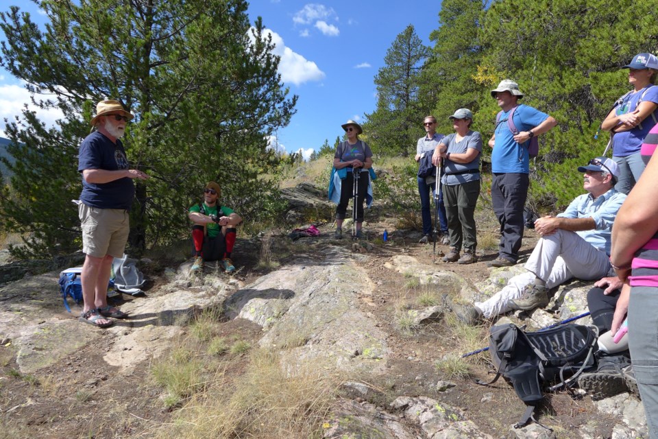 Ken Neubecker, formerly of American Rivers, gives a presentation about the Eagle River Memorandum of Understanding during a hike and public outreach event organized by the Eagle River Watershed Council. The 1998 MOU, which lays out the amounts of water the signatories are entitled to develop, may be based on hydrology that is outdated due to climate change impacts of the last 20 years. Heather Sackett/Aspen Journalism

Aspen Journalism