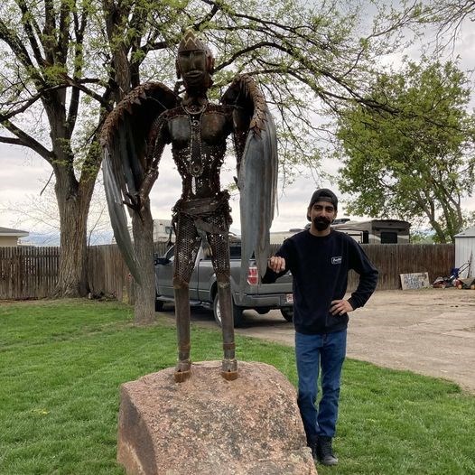 David with his Sakakawea Sculpture