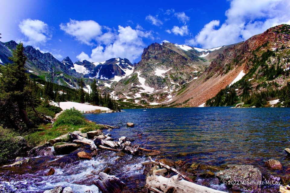 My first submission was taken at the Brainard State Recreation Area, near Ward, at Lake Isabelle on the Pawnee Pass Trail. It is named “Spring at Lake Isabelle”. It was taken with my Nikon 5600 DSLR camera 