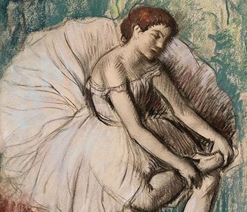 Edgar Degas, Seated Dancer, pastel