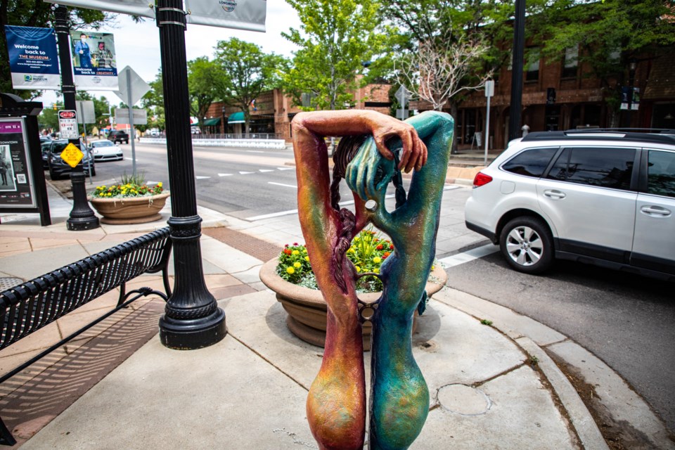 Mollie is the latest public art installation through Longmont's Art in Public Places Initiative, at the breezeway on the 500 block of Main Street.