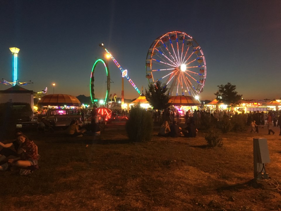 boulder county fair at night