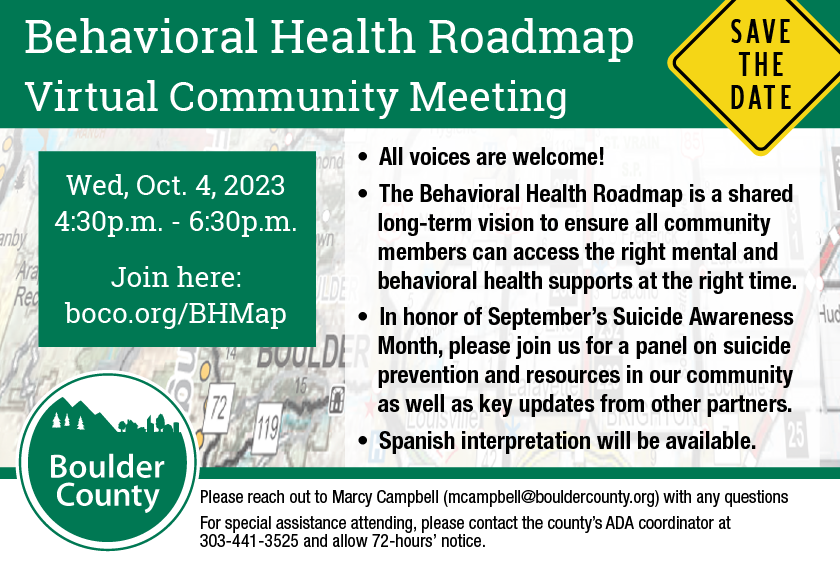 On-line gathering to handle Behavioral Well being Roadmap