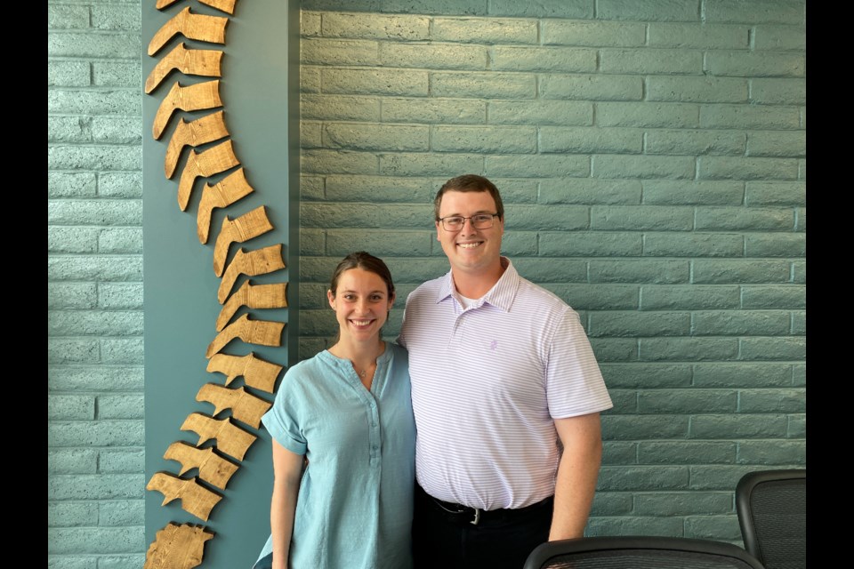 Tad and Lydia Thompson opened Thompson Family Chiropractic two weeks ago and are excited to join the community. 