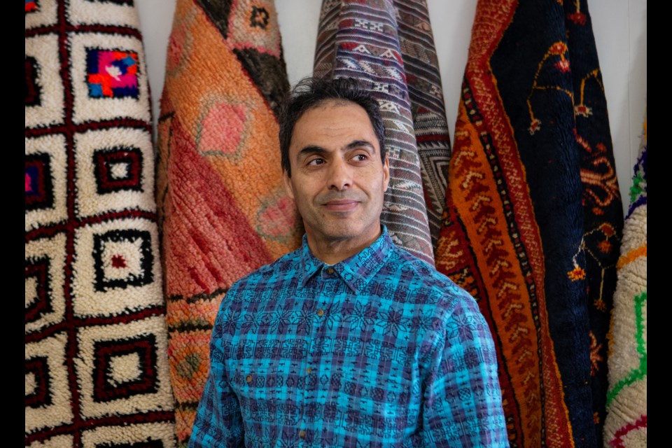 Hakim Ghabour owner of Longmont shop Moroccan Rugs and Gifts, opened his storefront in March. Photos by Ali Mai 