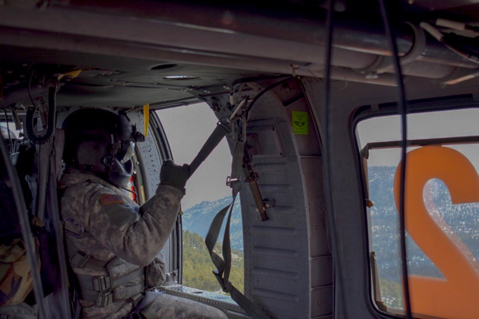 Colorado National Guard conducting helicopter-based fire suppression training