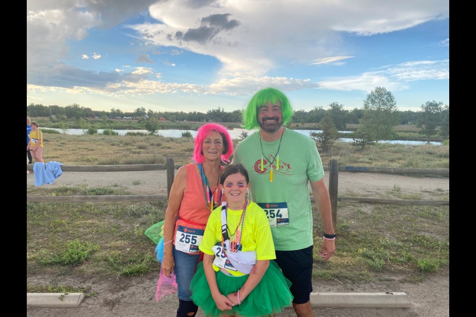 At Rhythm on the River there was a 5k glow run. Participants were provided with glow sticks and glow paint.