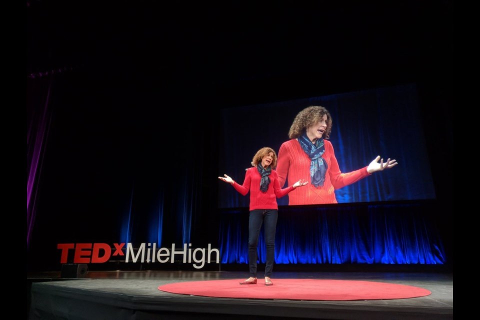 Rev. Dr. Paula Stone Williams speaks at a TEDxMileHigh event