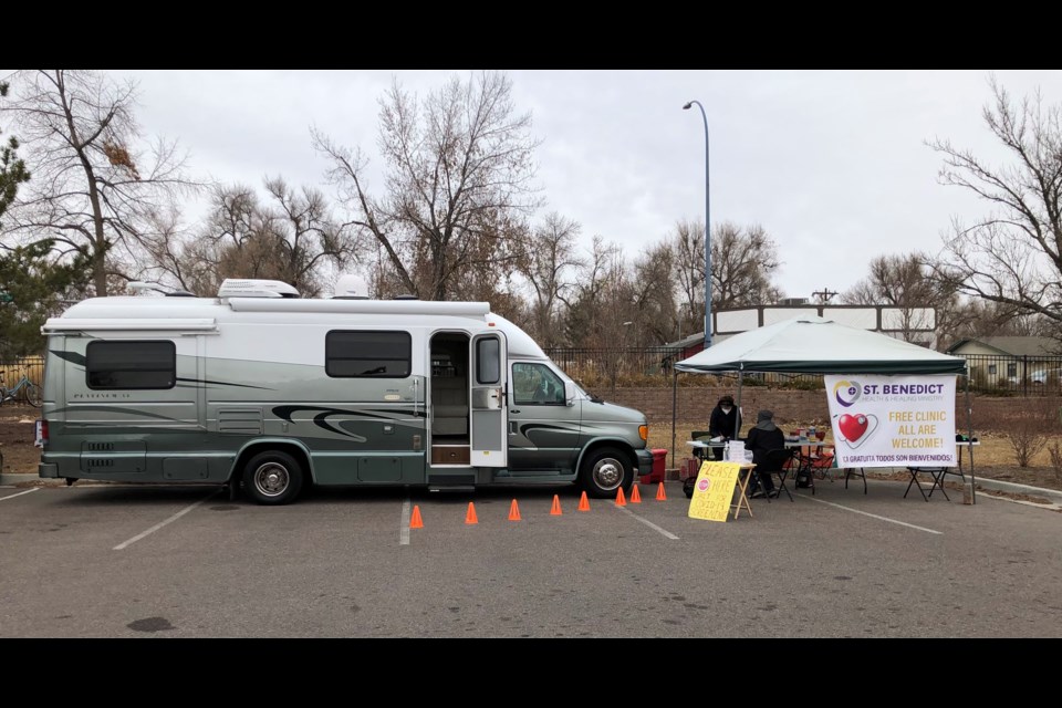 The mobile clinic that St. Benedict Health and Healing Ministry acquired in 2020. 