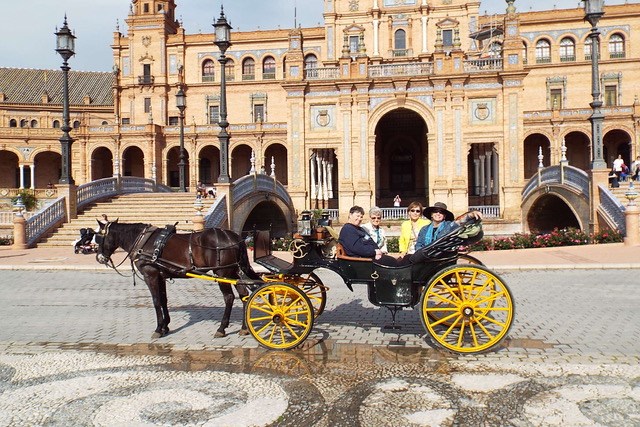 Taking a tour of Sevilla, Spain with the friends from Longmont