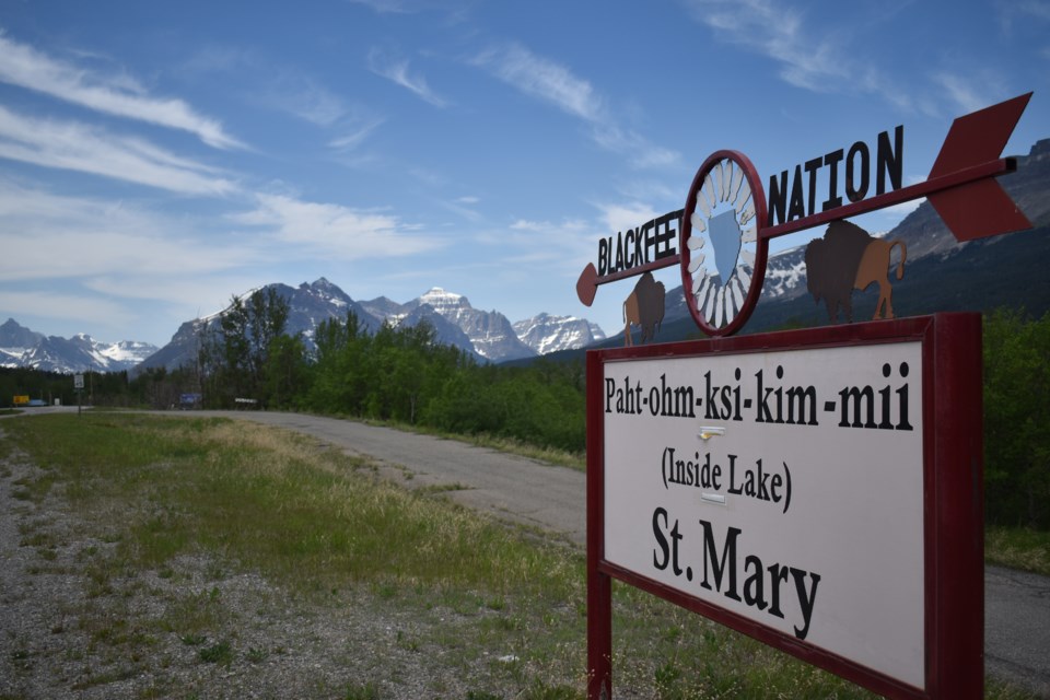The St. Mary entrance to Glacier National Park, which borders the Blackfeet Nation, remained closed during the summer of 2020 as Blackfeet officials implemented strict measures in an effort to keep covid-19 off the reservation. (Aaron Bolton for KHN)