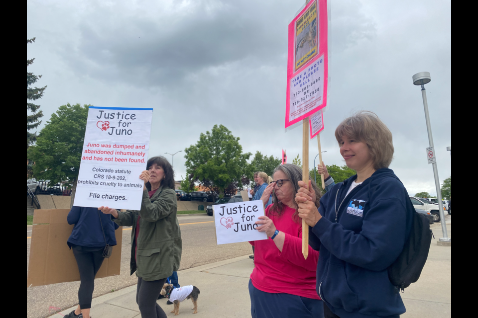 Longmont community members gathered at an animal rights protest on Tuesday, May 31. 