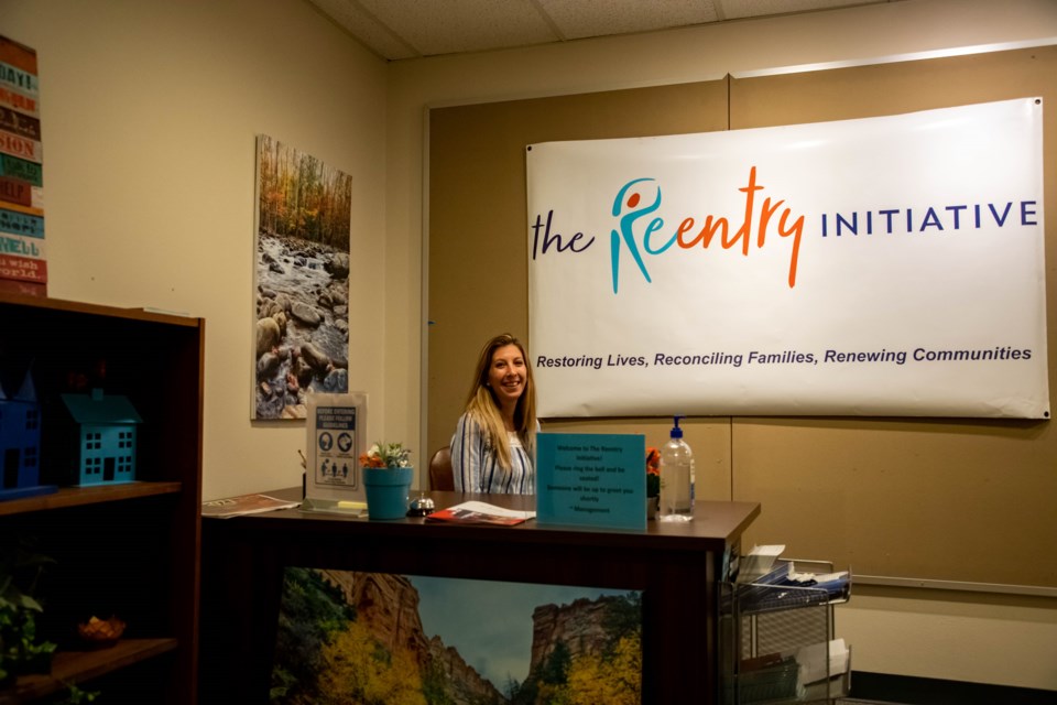 Executive Director Emily Kleeman at the lobby of the Reentry Initiative.