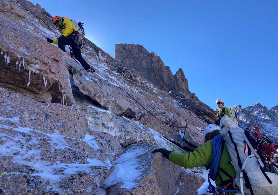 RMNP Search and Rescue Team Members Recovery Efforts Longs Peak September 17, 2022 Courtesy Rocky Mountain National Park September 17 2022