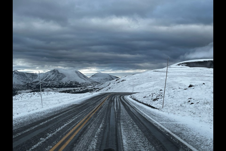 Snow fall along Trail Ridge Road in Rocky Mountain National Park on Sept. 11