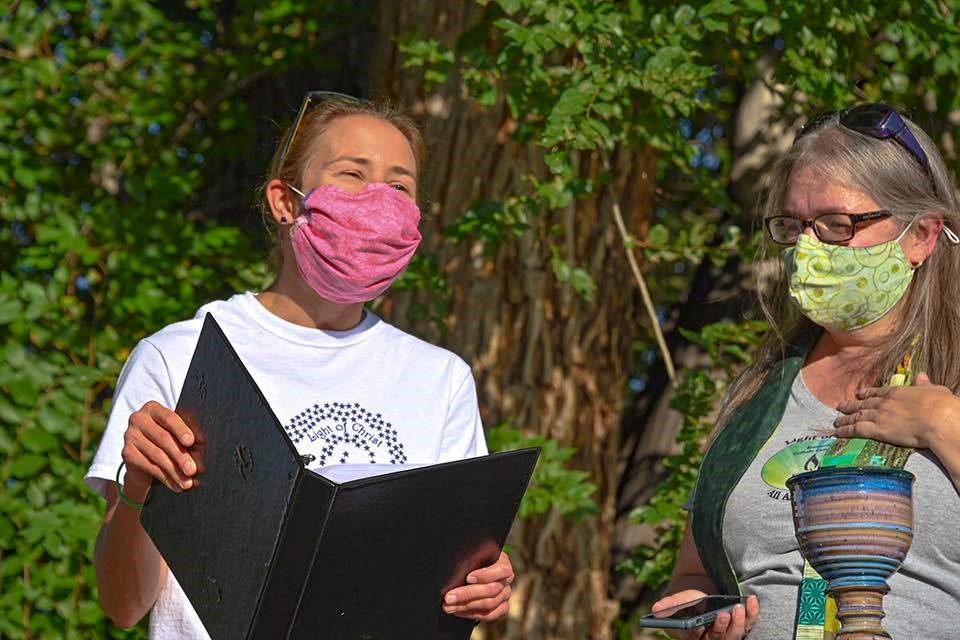 Poet laureate Teri harroun and Annie Hays