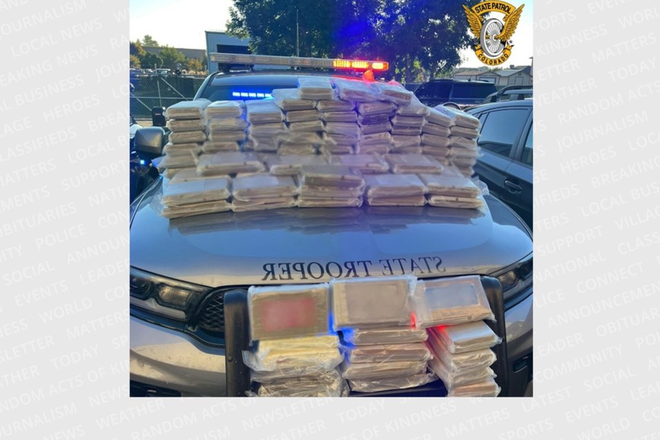 Police seized approximately 290 pounds of suspected cocaine during a traffic stop on Monday, Sept. 25, 2023