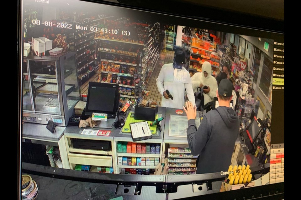Police are seeking information on suspects in armed robbery case.