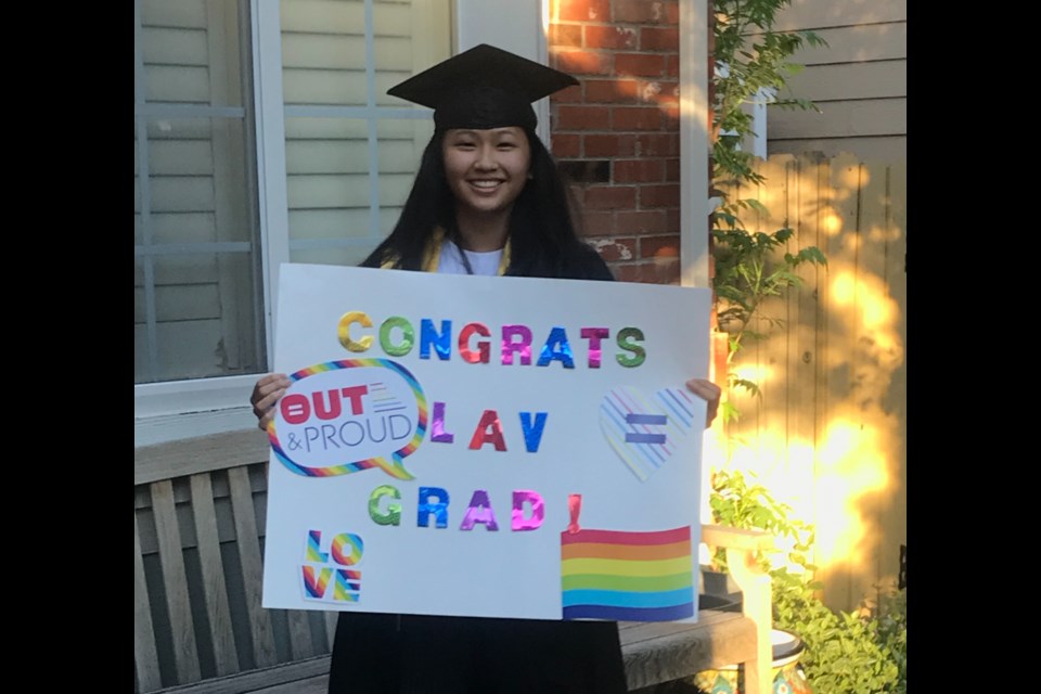 Lily Berlin, OBC Youth Peer Support Assistant, celebrating their Lavender Graduation last year.
