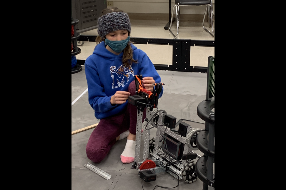 Hazel Awsumb, 6th grader at Sunset, Basic Computer Science student and robot engineer. 