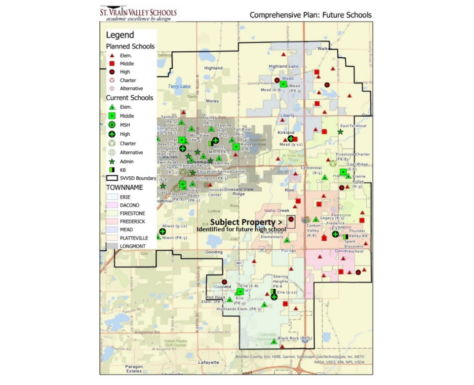 stvrain-frederick-school-map