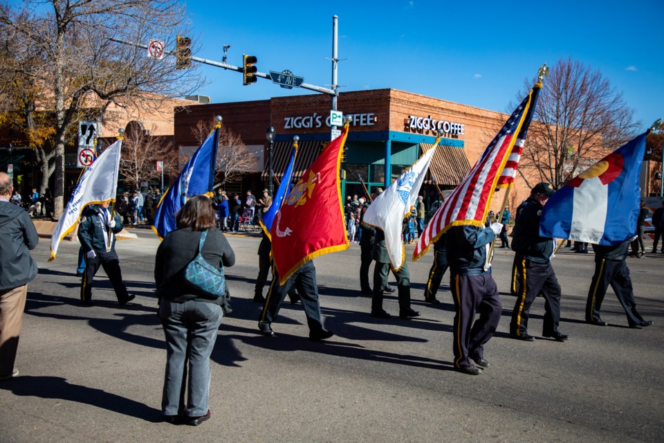 Clear blue skies and balmy weather made for a perfect day to honor U.S. military veterans during Longmont's Veterans Day Parade.