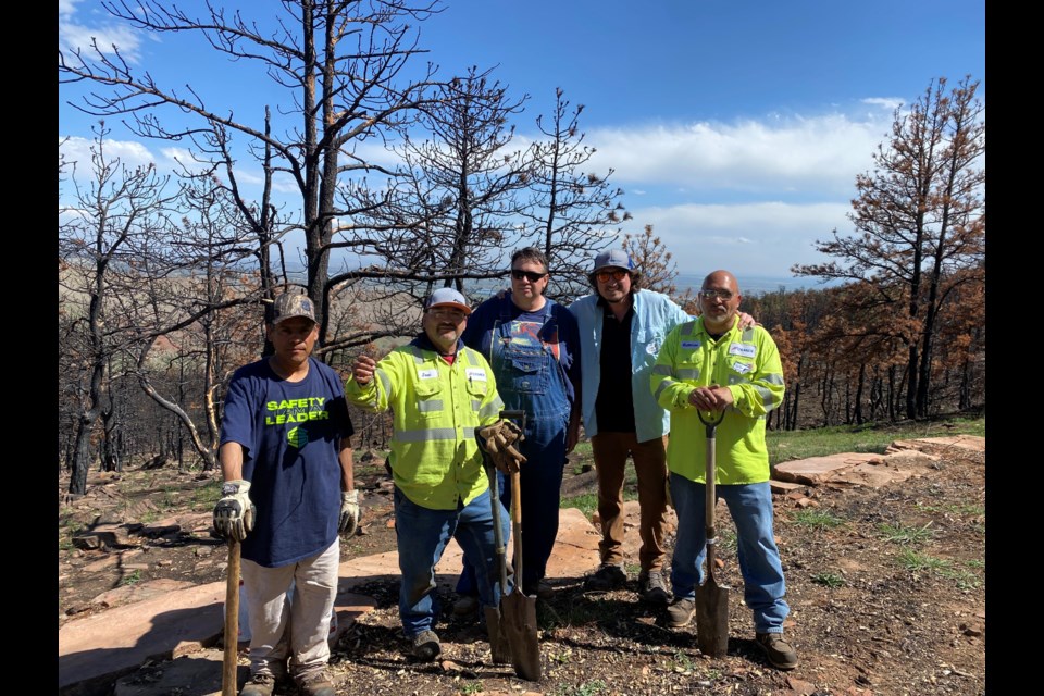 Cemex employees volunteered in April and May to help plant trees in Lyons.