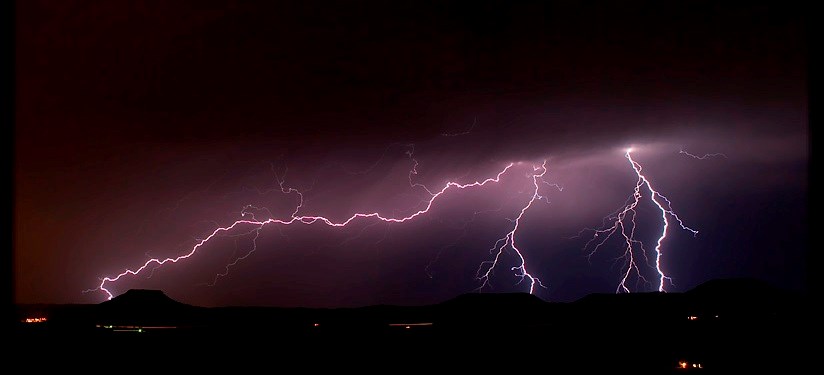 Lightning at night