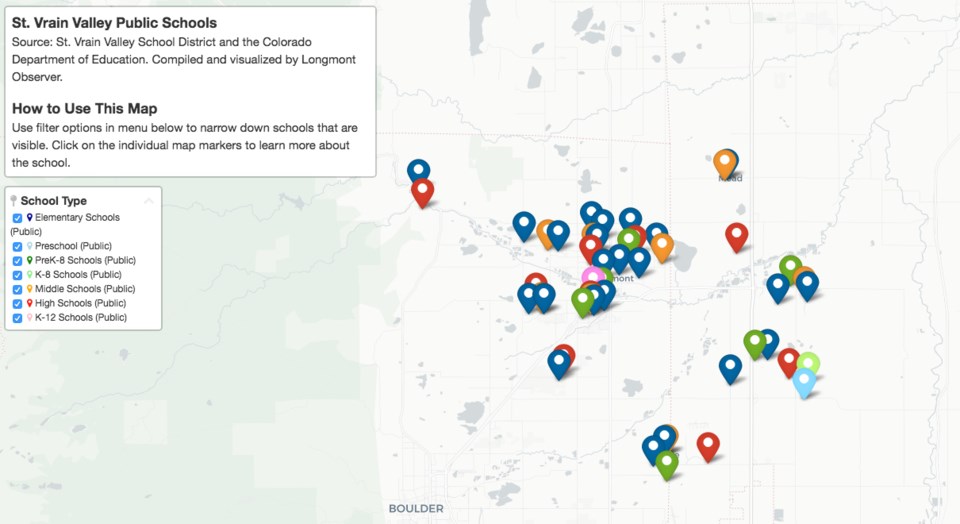 Data St. Vrain Valley School District Public Schools The Longmont Leader