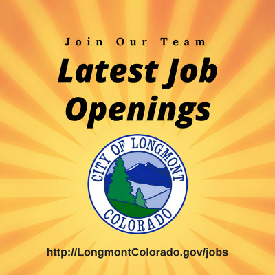 City of Longmont Latest Job Openings Graphic