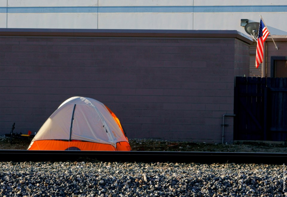 Homeless Shelter near train tracks, Price Street, Longmont, CO