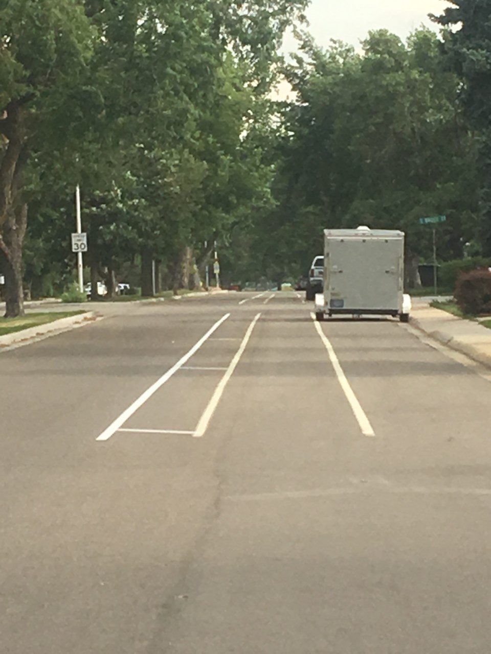 buffered bike lane on S. Ken Pratt Parkway