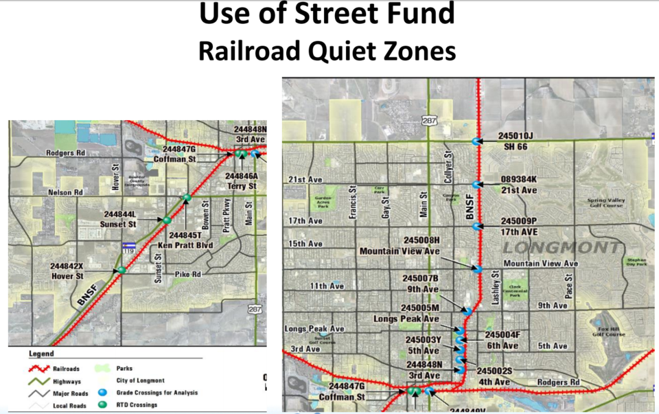 Railroad Quiet Zone Areas