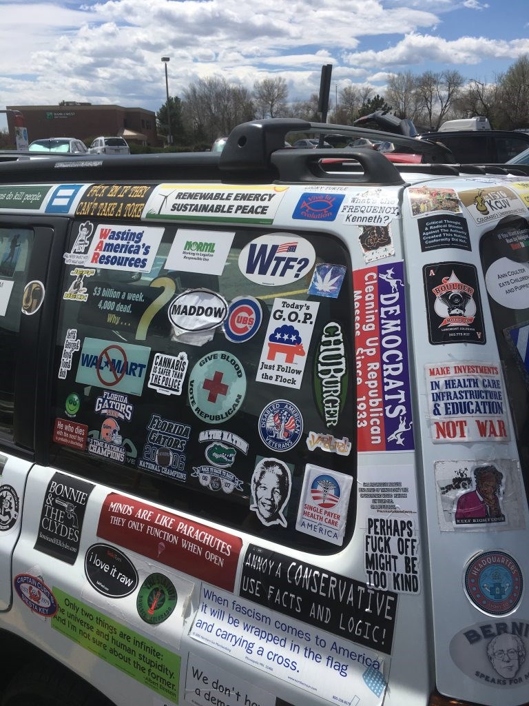 Longmont Sticker Car / Photo by Lisa Barber-Taylor