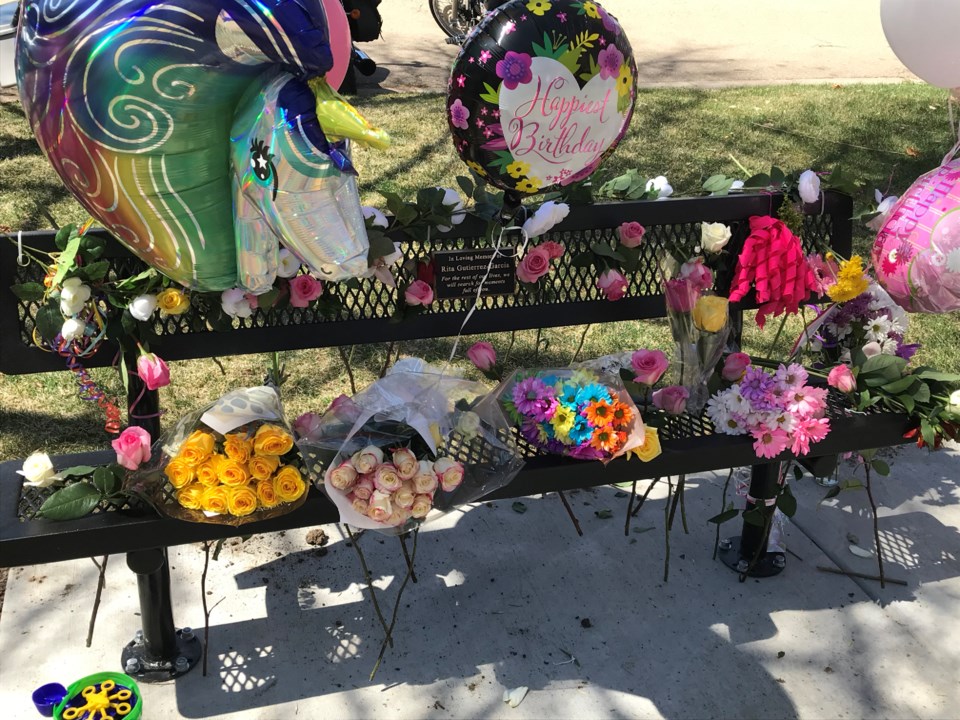 Rita Gutierrez-Garcia&#8217;s Bench in Thompson Park.