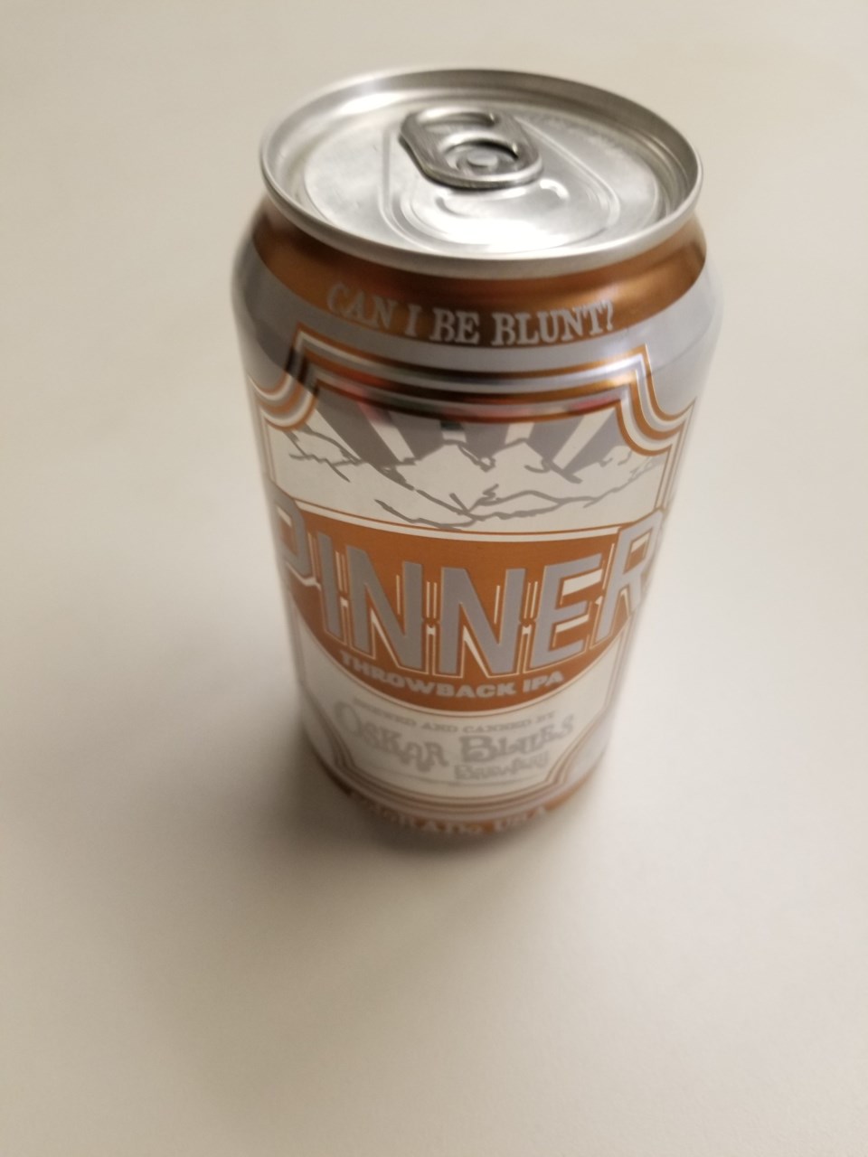 Pinner Throwback IPA in a can By Oskar Blues