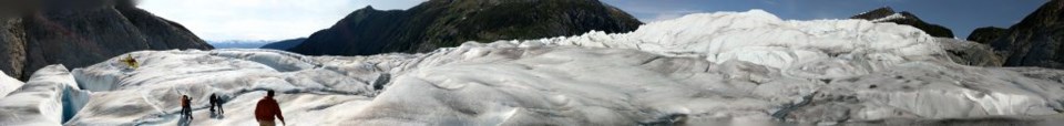 Panorama view of glacier