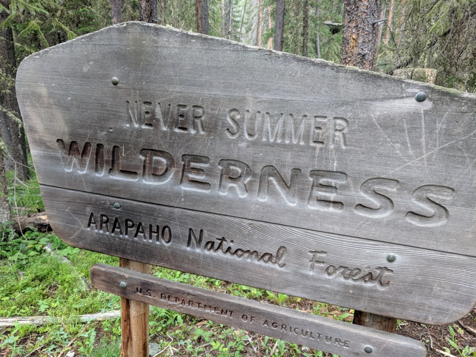 Entering Never Summer Wilderness from Rocky Mountain National Park. Photo by Teri Beaver.